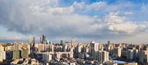 Preview: Skyline of Wangjing Area of Beijing, China