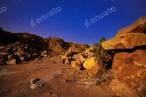 Preview: Stone materials near old flooded stone quarry