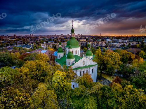 Preview: Kirilovska church in autumn trees