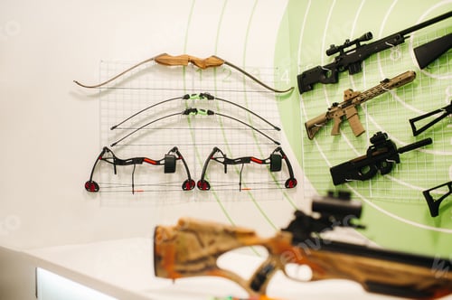Preview: A lot of different weapons for shooting in the dash.Air guns for shooting training