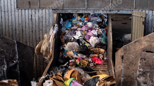 Preview: Conveyor belt at waste sorting plant