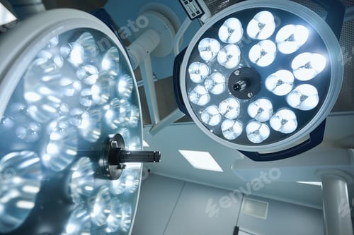 Preview: Bright Medical Lights in a Hospital Operating Room