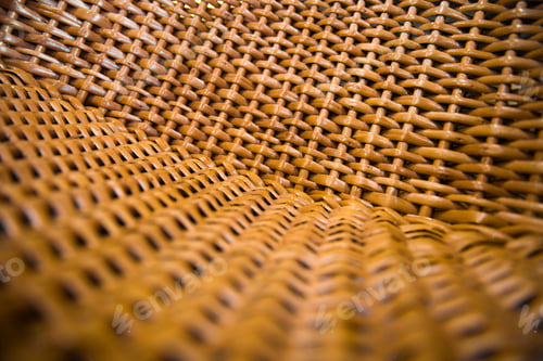 Preview: Closeup detail of the wicker chair