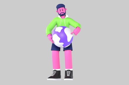 Preview: Stylized Male Character Holding Orb