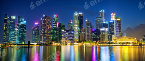 Preview: Singapore city skyline