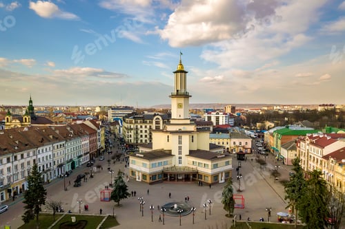 Preview: The historic center of Ivano-Frankivsk city, Ukraine, with city