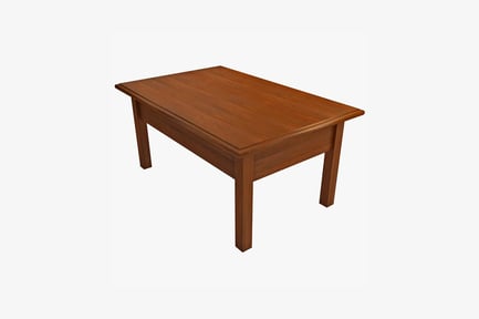 Preview: Rectangular table with tapered legs