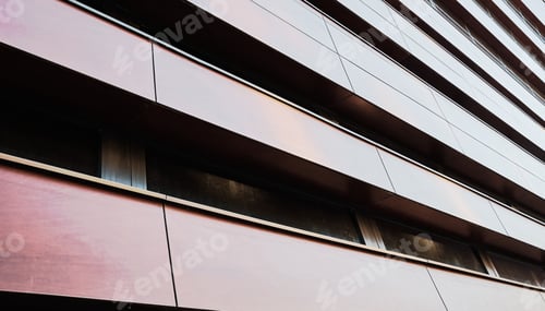 Preview: Modern building facade with geometric pattern