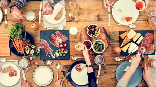 Preview: Group Of People Dining Concept