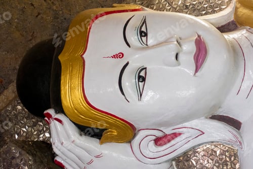 Preview: Reclining Buddha statue, head