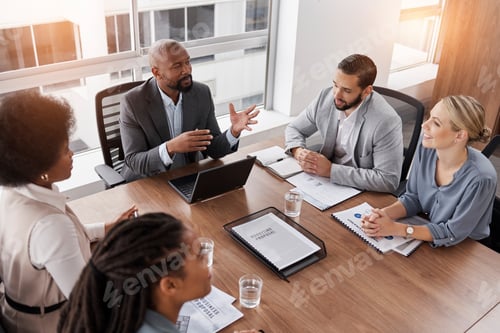 Preview: Business meeting, manager and people planning, management and speaking of financial report or propo