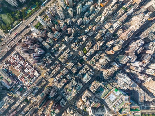 Preview: Mong Kok, Hong Kong 30 November 2022: Top down view of Hong Kong city