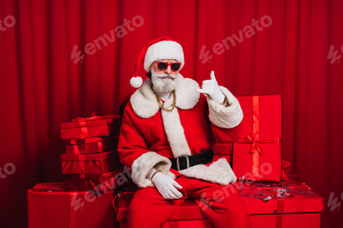 Preview: Santa Claus portrait, Christmas and newyear festive days concepts
