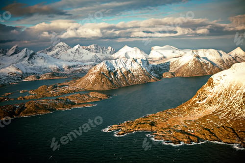 Preview: Beautiful aerial view of Lofotens, Norway