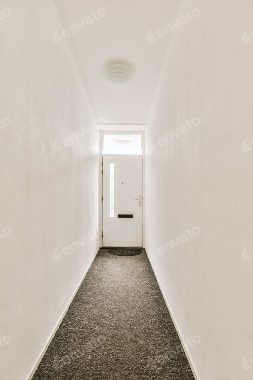 Preview: Long corridor in modern apartment