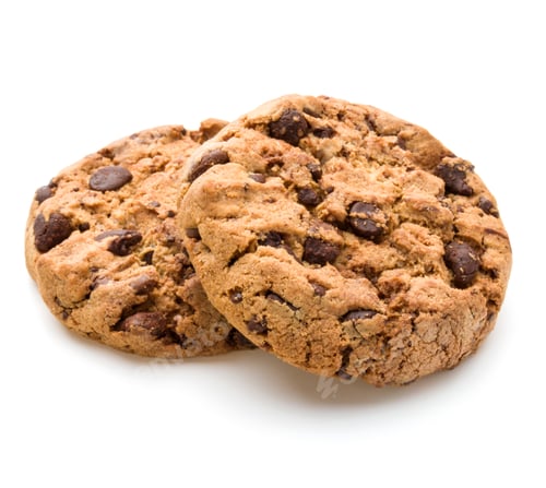 Preview: Chocolate cookies isolated on white background cutout