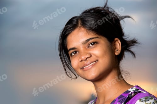 Preview: Beautiful smiling young Indian woman
