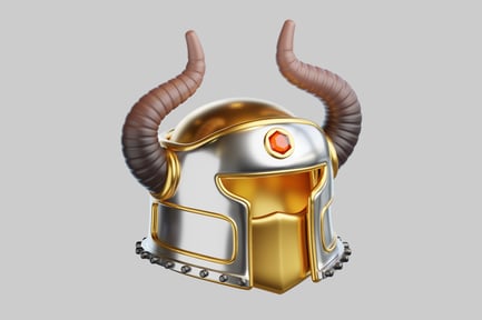 Preview: Ornate Horned Gaming Helmet