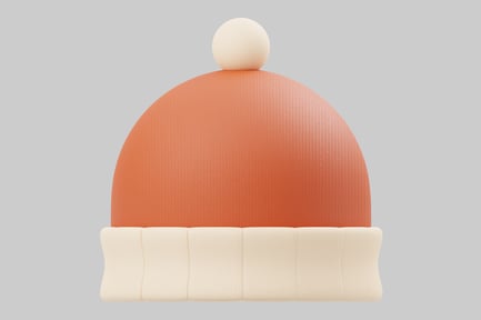 Preview: Beanie with ribbed texture