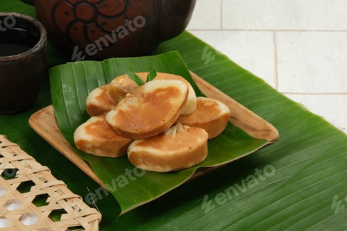 Preview: Kue Pukis or pukis cake , Traditional Javanese half-moon shaped pancakes. made from flour eggs yeast