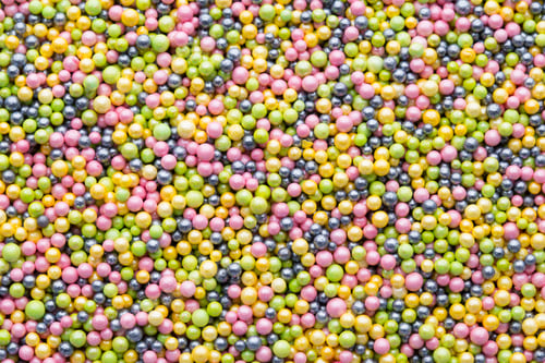 Preview: Multicoloured sweet sugar balls. Small ball pattern.