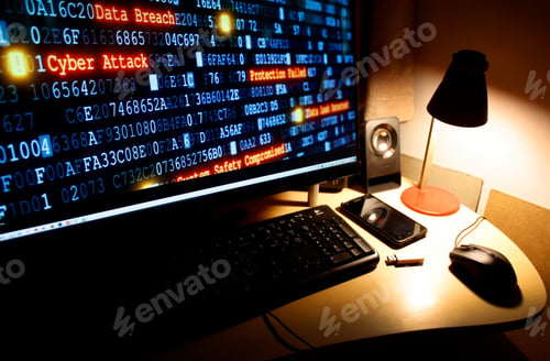 Preview: Cyber crime, cyber attack, hacking, computer desktop