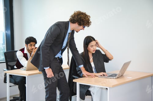 Preview: Employees workers of small business checking and working on client online order, product packaging