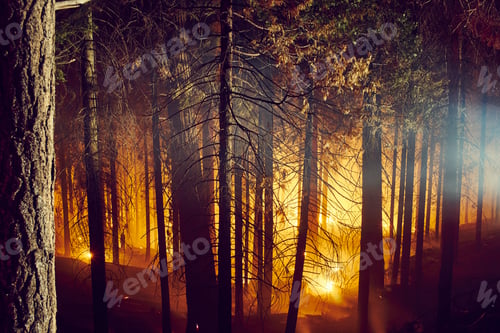 Preview: Forest fire, Yosemite National Park, California, USA