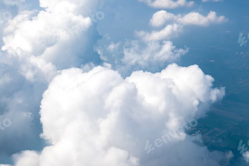 Preview: Aerial view of cloud and sky from airplane,Traveling concept