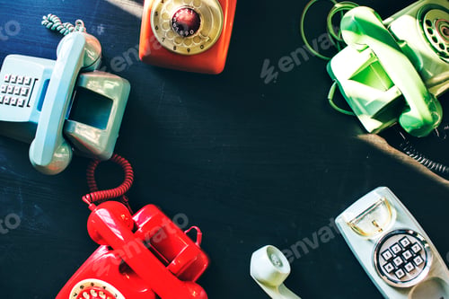 Preview: Vintage colourful telephone shoot
