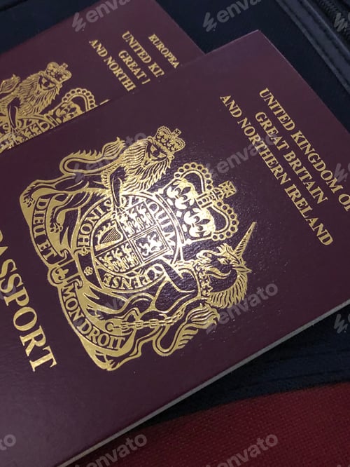 Preview: Two official British passports ready for summer vacation and holiday abroad