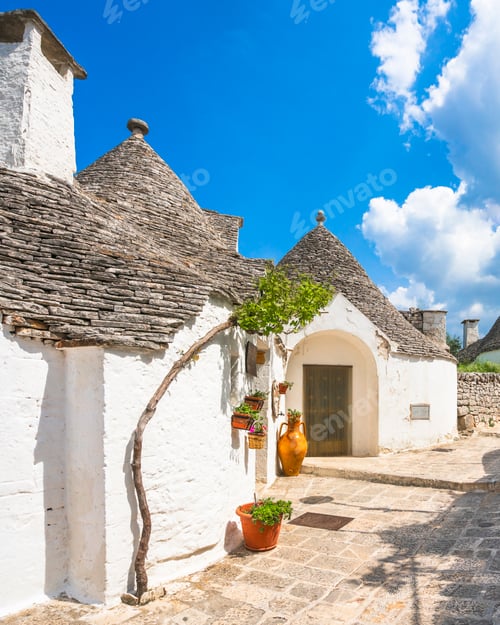 Preview: Trulli of Alberobello typical houses. Apulia, Italy.