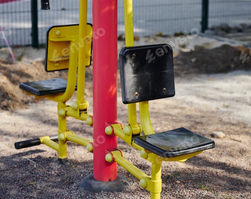 Preview: Sports equipment in a public park without people