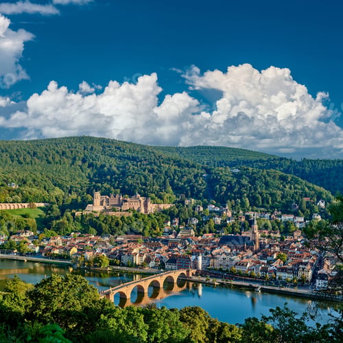 Preview: Heidelberg town on Neckar river, Germany