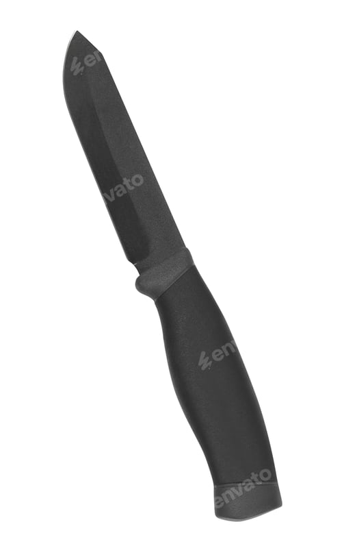Preview: steel knive isolated on white background
