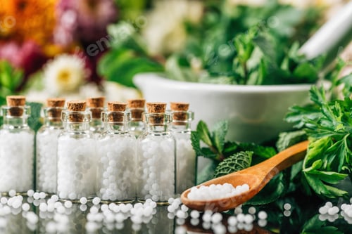 Preview: Homeopathy Treatment - Alternative Medicine Concept