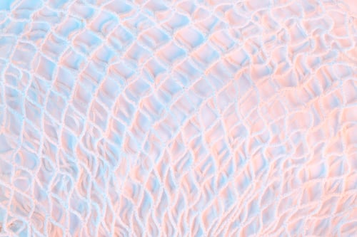 Preview: Abstract mesh net background with colorful ultraviolet holographic neon lights. Creative concept.