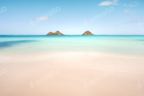 Preview: Beautiful shot of the Lanikai Beach in Kailua, USA