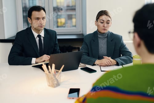 Preview: Employers Listening To Job Candidate At Interview