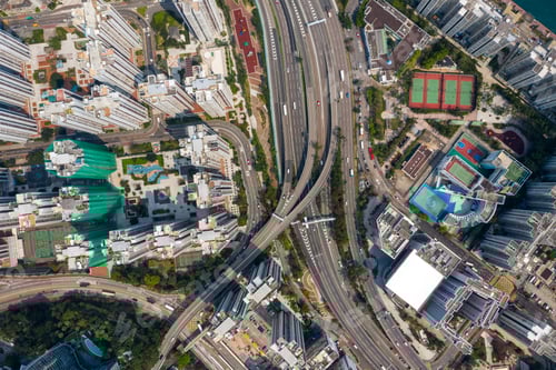 Preview: Quarry Bay, Hong Kong 19 March 2019: Top view of Hong Kong city