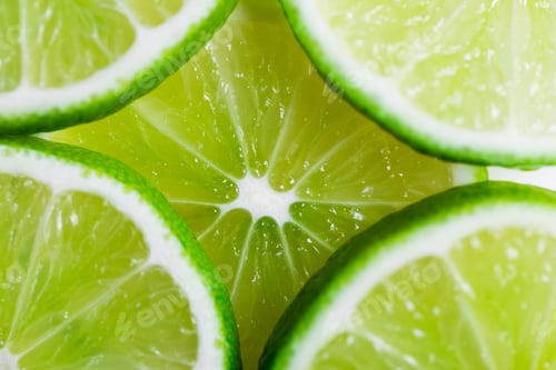 Preview: Lime slices background. Citrus