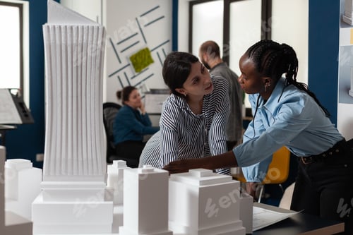 Preview: Professional architecture multi ethnic women working