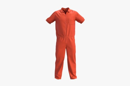 Preview: Orange Short-Sleeved Prison Overalls