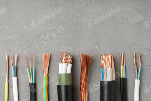 Preview: Electrical Tools and Wires on Gray Surface