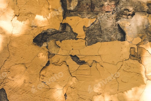 Preview: old weathered yellow wall background