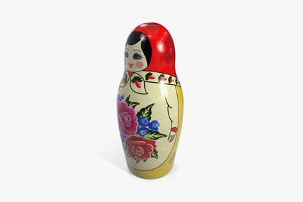 Preview: Russian nesting doll with floral motif