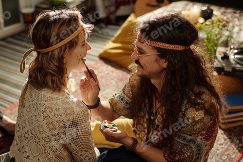 Preview: Adding Face Paint during Festival Celebration
