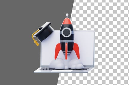 Preview: EdTech Startups 3D Icon