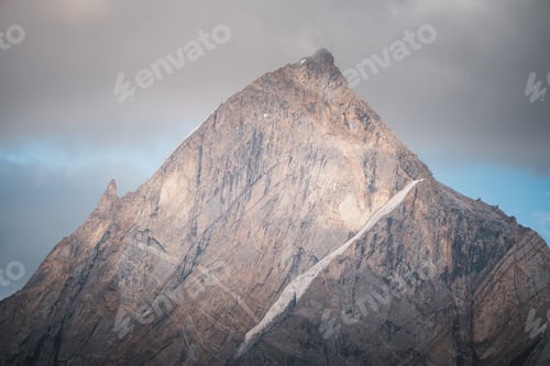 Preview: Towering mountain peak in baltoro trek karakoram. Baltoro