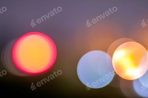 Preview: Circles of different soft color bokeh for usage as background